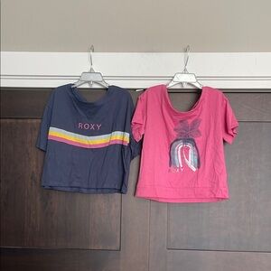 Roxy Girl Cropped Shirt Set of two Size Medium 10